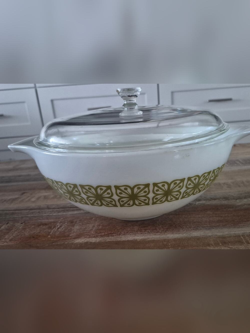 Vintage Pyrex Butterfly Gold / Verde 3-Piece Set - Cinderella Bowls 441 & 444
